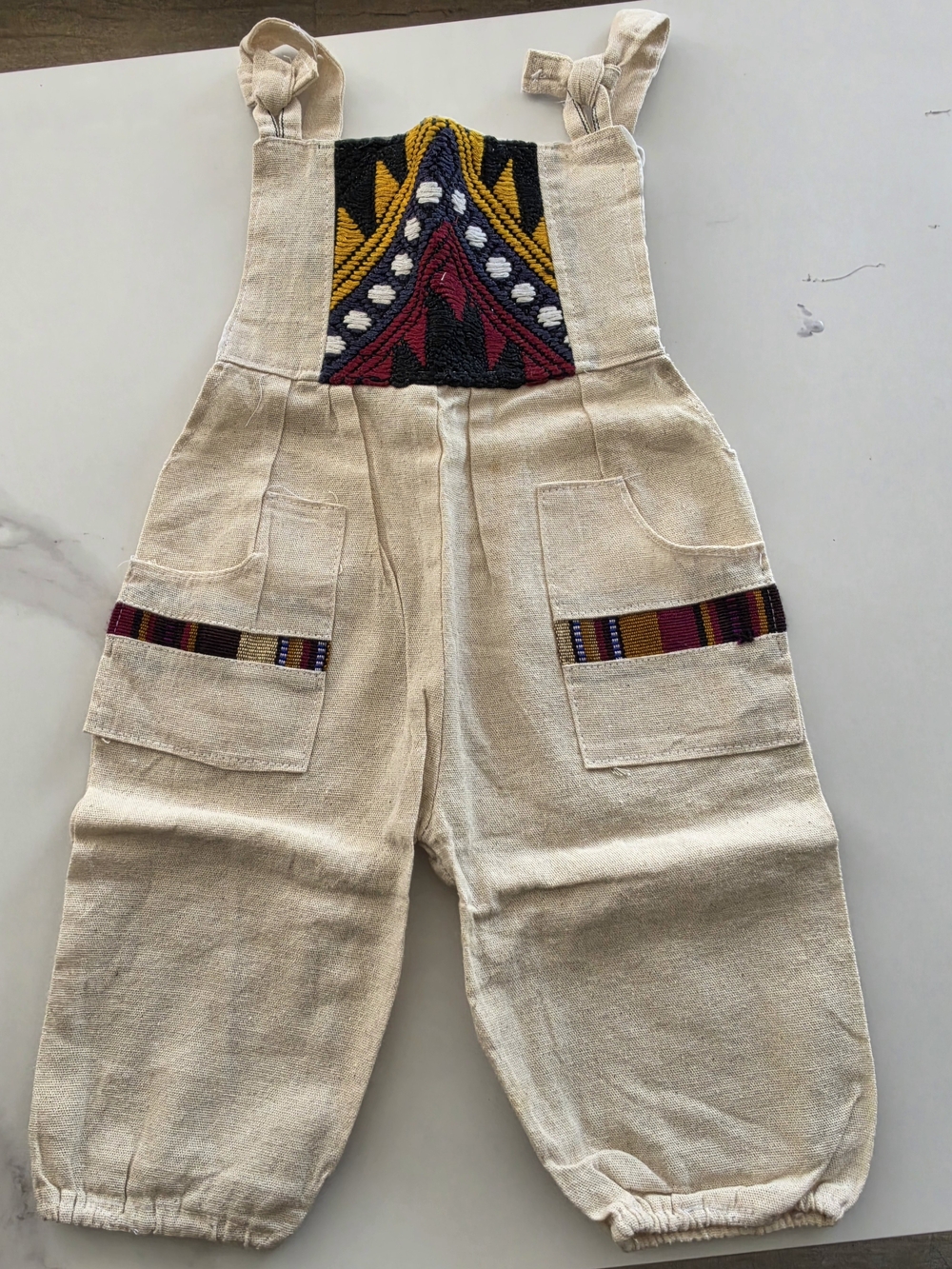 Baby/Toddler Romper Cotton Embroidered Overall Size 2T - Handmade